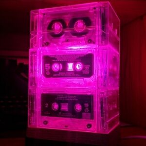 Hand-crafted Cassette Tape Lamp Retro Y2K